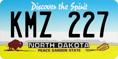 ND license plate KMZ227