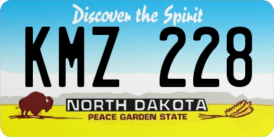 ND license plate KMZ228
