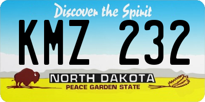 ND license plate KMZ232