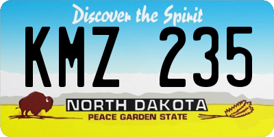 ND license plate KMZ235