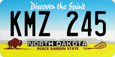 ND license plate KMZ245