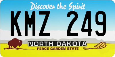 ND license plate KMZ249