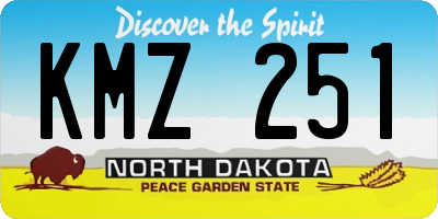 ND license plate KMZ251