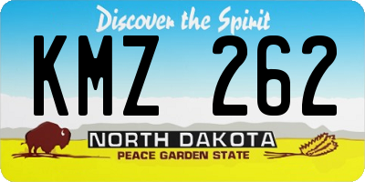 ND license plate KMZ262