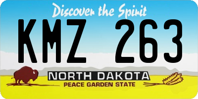 ND license plate KMZ263