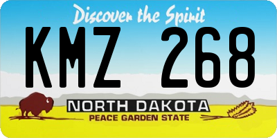 ND license plate KMZ268