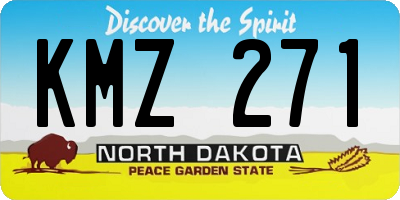 ND license plate KMZ271