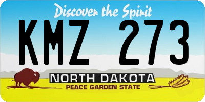 ND license plate KMZ273