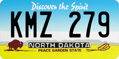 ND license plate KMZ279