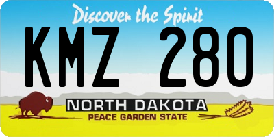 ND license plate KMZ280