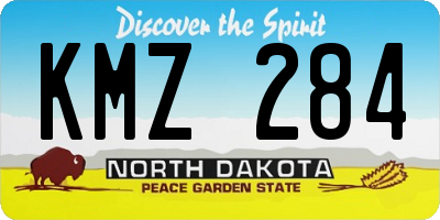 ND license plate KMZ284