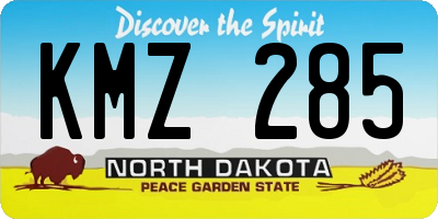 ND license plate KMZ285