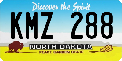 ND license plate KMZ288