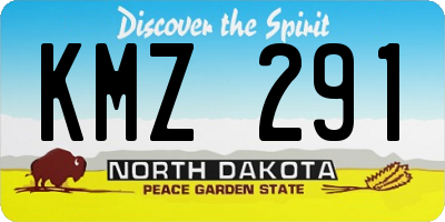 ND license plate KMZ291