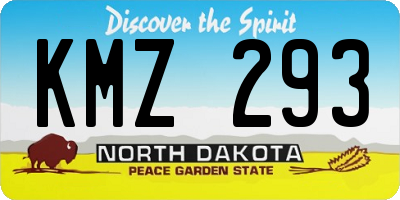 ND license plate KMZ293