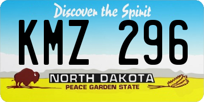 ND license plate KMZ296