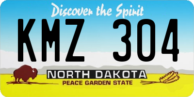 ND license plate KMZ304