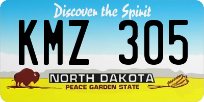 ND license plate KMZ305