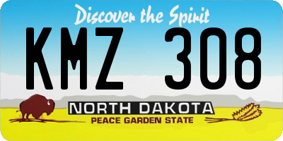 ND license plate KMZ308