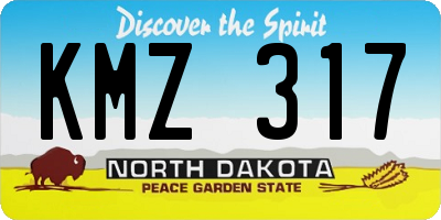 ND license plate KMZ317
