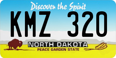 ND license plate KMZ320