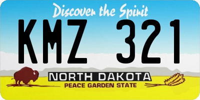 ND license plate KMZ321