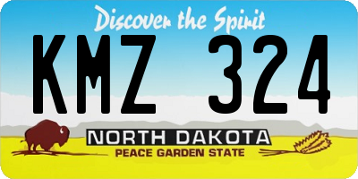 ND license plate KMZ324
