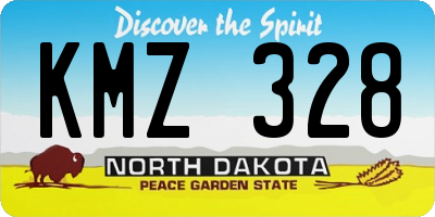 ND license plate KMZ328