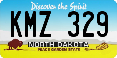 ND license plate KMZ329