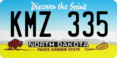ND license plate KMZ335