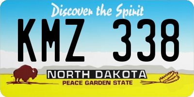 ND license plate KMZ338
