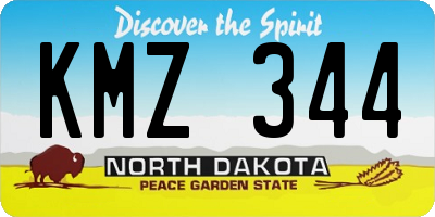 ND license plate KMZ344