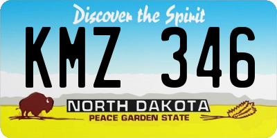 ND license plate KMZ346