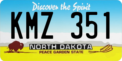 ND license plate KMZ351