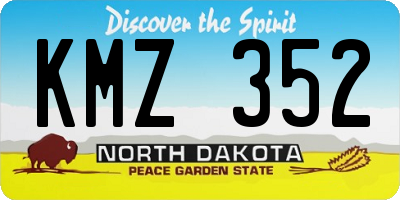ND license plate KMZ352