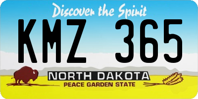 ND license plate KMZ365