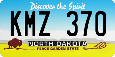 ND license plate KMZ370