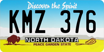 ND license plate KMZ376