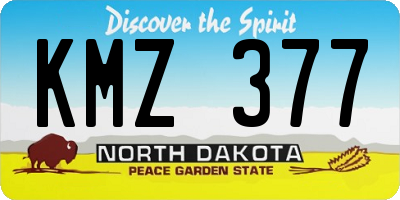 ND license plate KMZ377