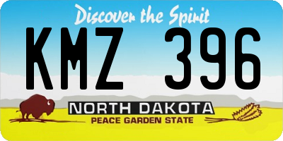 ND license plate KMZ396