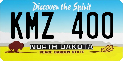 ND license plate KMZ400