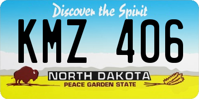 ND license plate KMZ406