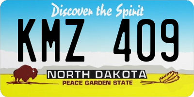 ND license plate KMZ409