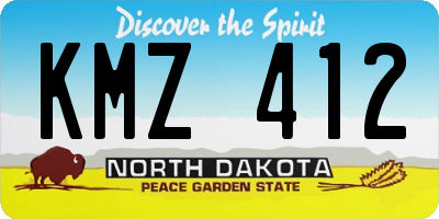 ND license plate KMZ412