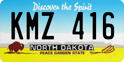 ND license plate KMZ416