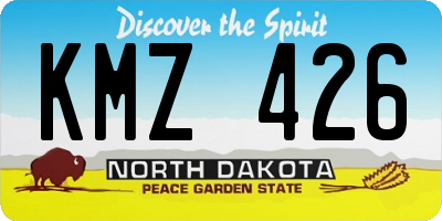 ND license plate KMZ426