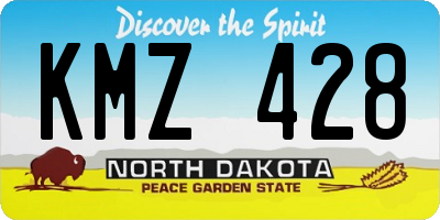 ND license plate KMZ428