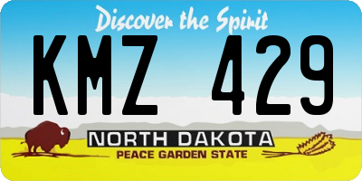 ND license plate KMZ429