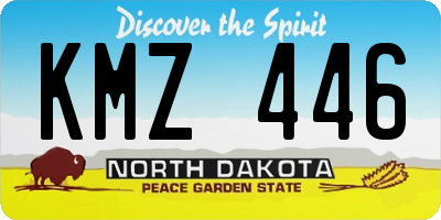 ND license plate KMZ446