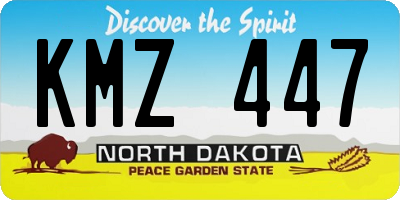ND license plate KMZ447